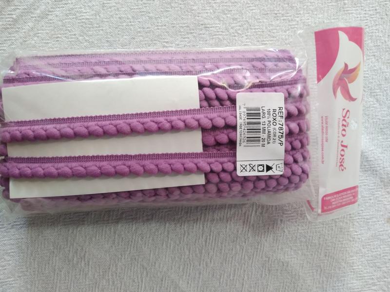 Imagem de Pom pom cor roxo 13mm  20metros