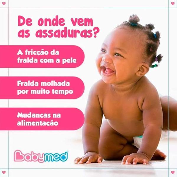 Imagem de Pomada Para Assaduras Babymed Azul Kit 3 x 45G