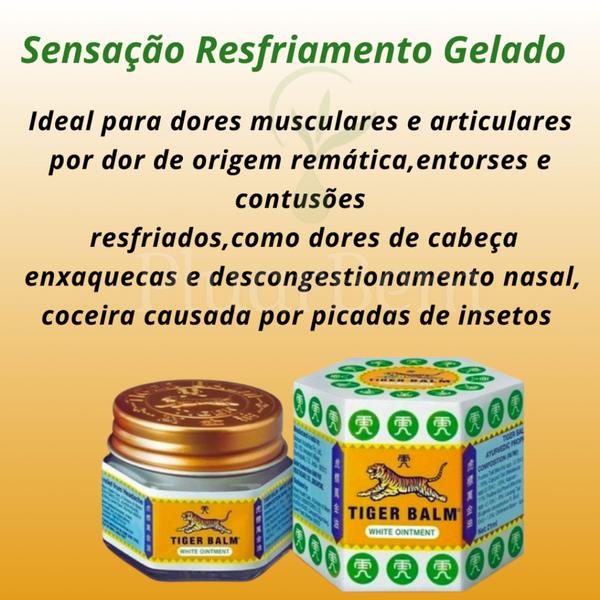 Imagem de Pomada Tiger Balm Tigre 9ml Forte alivia dores Branca e Vermelha