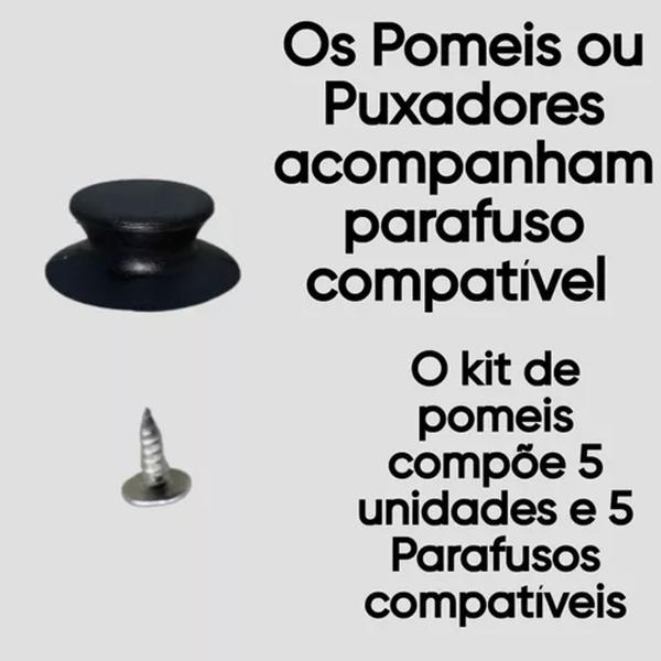 Imagem de Pomel Puxador Pegador 5 Peças P/tampa De Panela E Frigideira