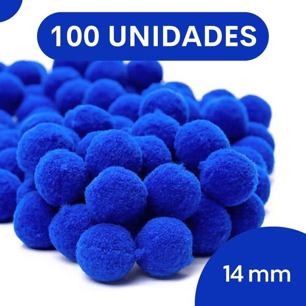 Imagem de Pompom Azul Royal - 14Mm Pacote Com 100 Unidades - Nybc