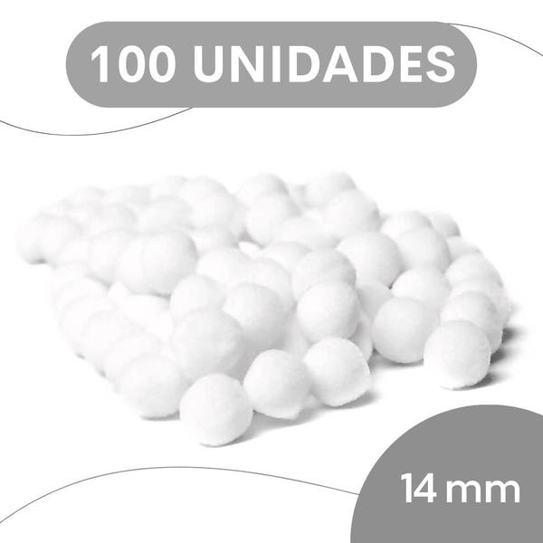 Pompom Branco - 14Mm Pacote Com 100 Unidades - Nybc Imagem de Pompom Branco - 14Mm Pacote Com 100 Unidades - Nybc