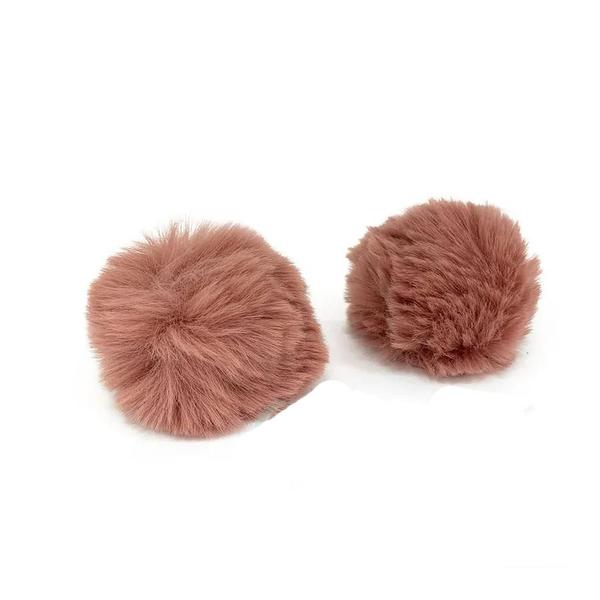 Imagem de Pompom Pelo Decorativo Rosa Antigo - Nº7 - 2 Un - Artegift - Rizzo