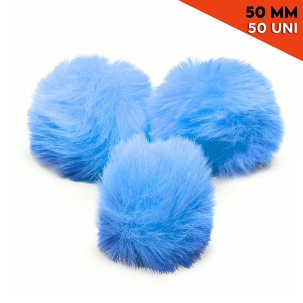 Imagem de Pompom - Pelúcia 50 Mm - 50 Unidades - Azul Turquesa - Nº: 199 - Nybc