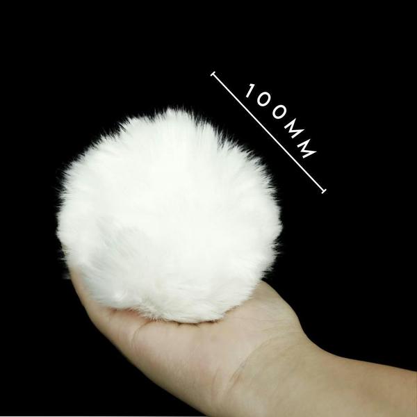 Imagem de Pompom Pelúcia Branco 100mm - Com 25 Unidades - BRX