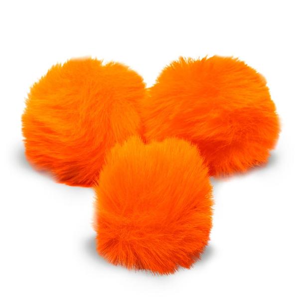 Imagem de Pompom - Pelúcia Laranja Neon 50 Mm - C/50 Unidades - Nybc