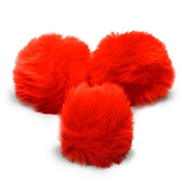 Imagem de Pompom - Pelúcia Vermelho 50 Mm - C/50 Unidades - Nybc