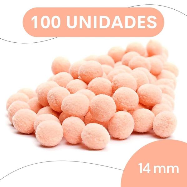 Imagem de Pompom Salmão - 14Mm Pacote Com 100 Unidades - Nybc