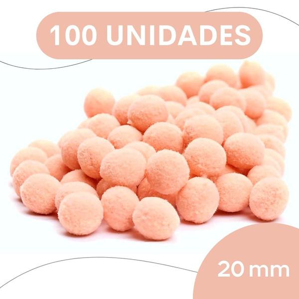 Imagem de Pompom Salmão - 20Mm Pacote Com 100 Unidades - Nybc