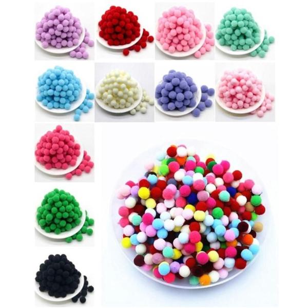 Imagem de Pompom solto 10mm  Pacote com 200 unidades  Diversas Cores