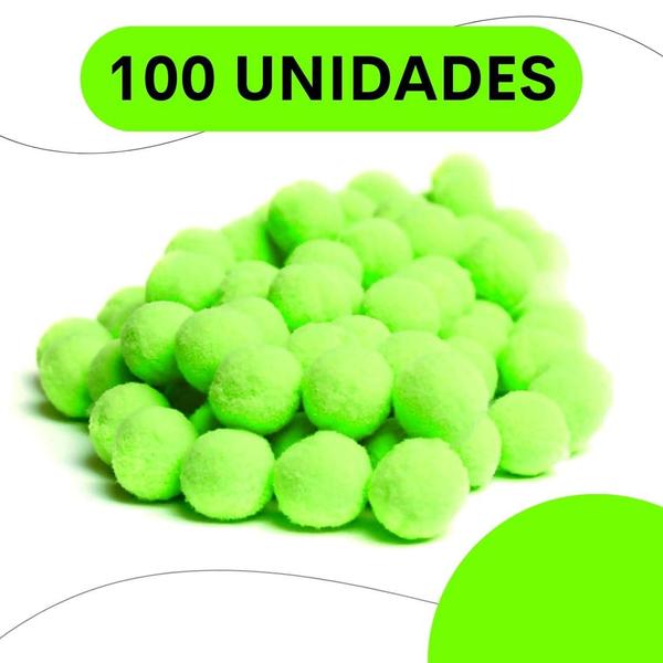 Imagem de Pompom Verde Neon - 20Mm Pacote Com 100 Unidades - Nybc