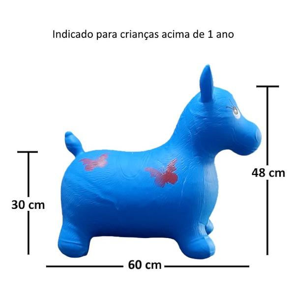 Imagem de Pônei Upa Upa Cavalinho de Vinil com Som Infantil Vinil Azul