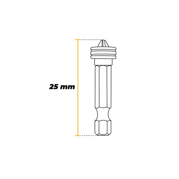 Imagem de Ponta Bits Com Limitador E Imantado Ph2 1/4" 25 Mm