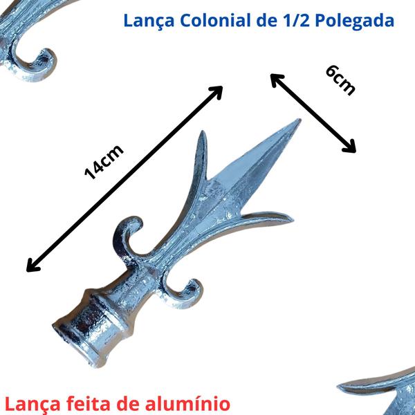 Imagem de Ponta de lança portão grade muro segurança proteção tipo colonial 10 Pçs