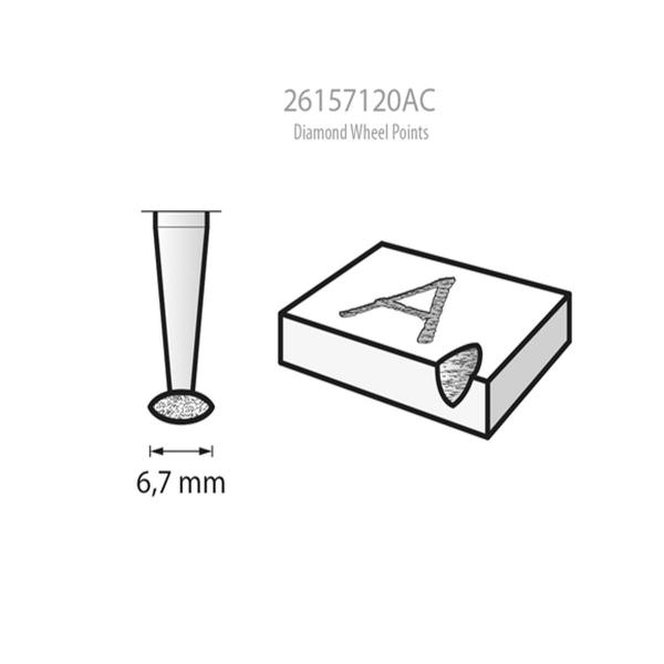 Imagem de Ponta Diamantada Chata 7120  3/32 26157120AC Dremel