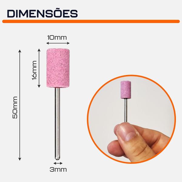 Imagem de Ponta Montada Cilíndrica 10X16Mm Para Micro Retíficas Dremax