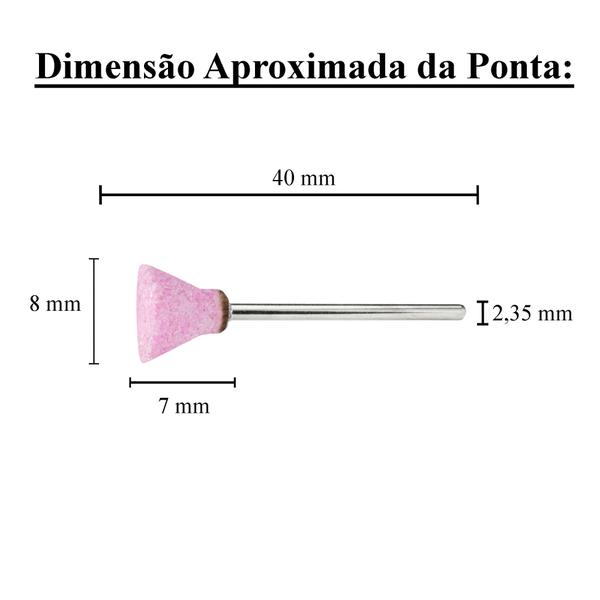 Imagem de Ponta Montada Rosa 7 Mm Para Motor Micro Retífica