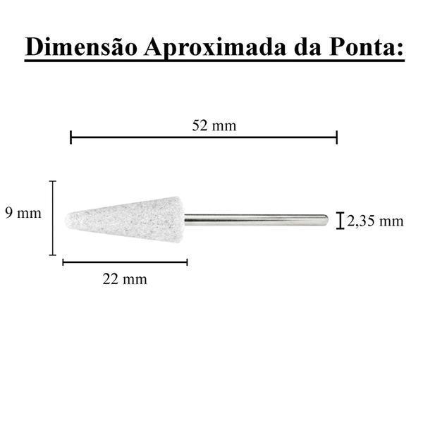 Imagem de Ponta Montada Trimers Branca 22 Mm Para Motor Micro Retífica