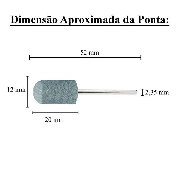 Imagem de Ponta Montada Verde 20 Mm Para Motor Micro Retífica