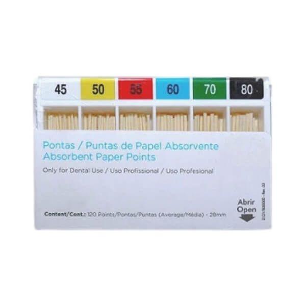 Imagem de Pontas de Papel Absorvente 28mm com 120 Unidades - Dentsply