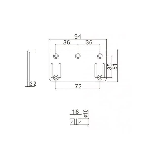 Imagem de Ponte Gotoh Dourada Para Baixo Jazz Bass 5 Cordas 205b 18mm