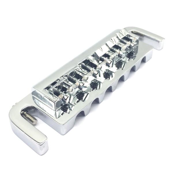 Imagem de Ponte guitarra tailpiece wraparound ajustável Cromada 605