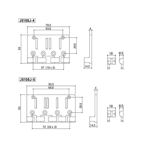 Imagem de Ponte Para Baixo De 5 Cordas Grafite Gotoh J510SJ-5 CK