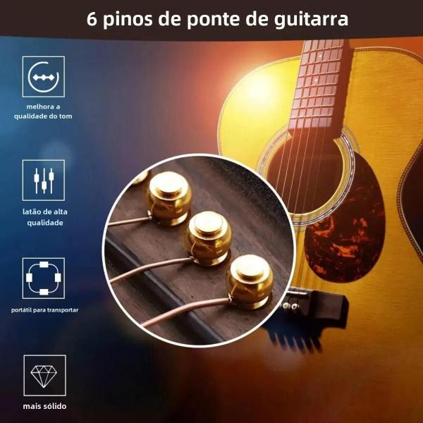 Imagem de Ponte para Guitarra Miwayer - Cobre e Latão - 6 Peças