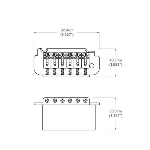 Imagem de Ponte Sistema Trêmolo Guitarra Roller Saddle Spirit TS3-CR