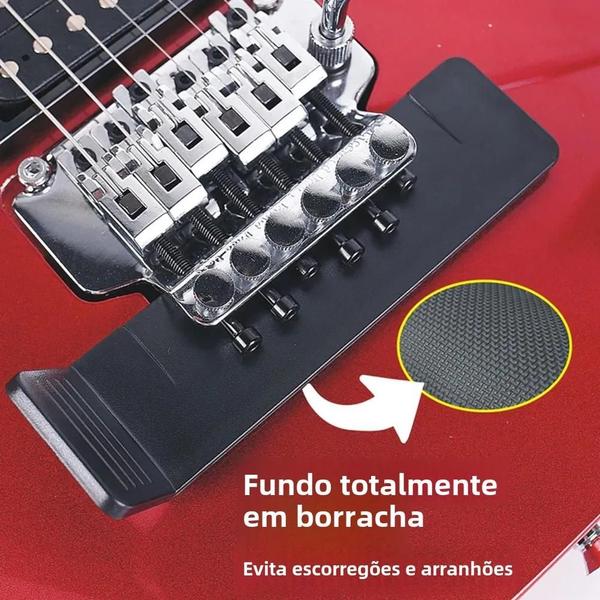 Imagem de Ponte Tremolo Flutuante Calço Guitarra Elétrica Ajuste Fácil Afinação Rápida Substituição De Cordas