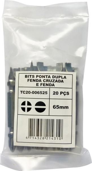 Imagem de Ponteira Bits Philips Ph2 X Fenda 5,5MM X 65mm Ponta Dupla 20 PEÇAS TAI-CHI