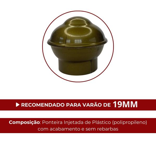 Imagem de Ponteira bola para varão de cortina 19mm unidade