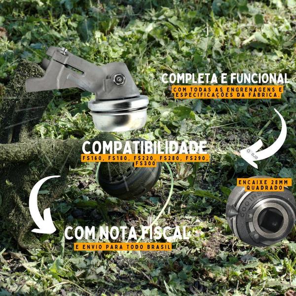 Imagem de Ponteira + Faca Roçadeira Para Stihl Fs160 220 280 290 300