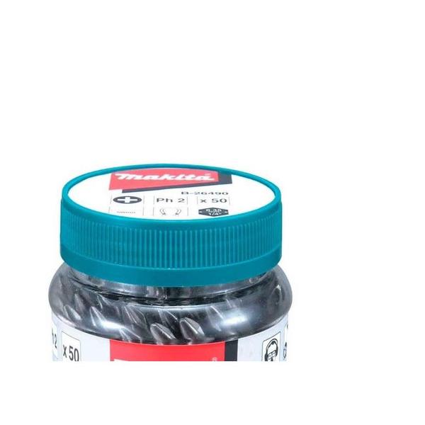 Imagem de Ponteira Makita Bits Phillips Ph2 X 50Mm Pote Com 50 Pecas  B-26490