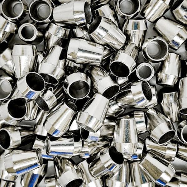 Ponteira Sininho em ABS Niquel 12x10mm para Cordão com 50 unidades - LNS Imagem de Ponteira Sininho em ABS Niquel 12x10mm para Cordão com 50 unidades