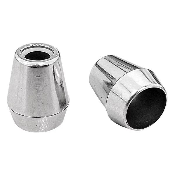 Ponteira Sininho em ABS Niquel 12x10mm para Cordão com 50 unidades - LNS Imagem de Ponteira Sininho em ABS Niquel 12x10mm para Cordão com 50 unidades