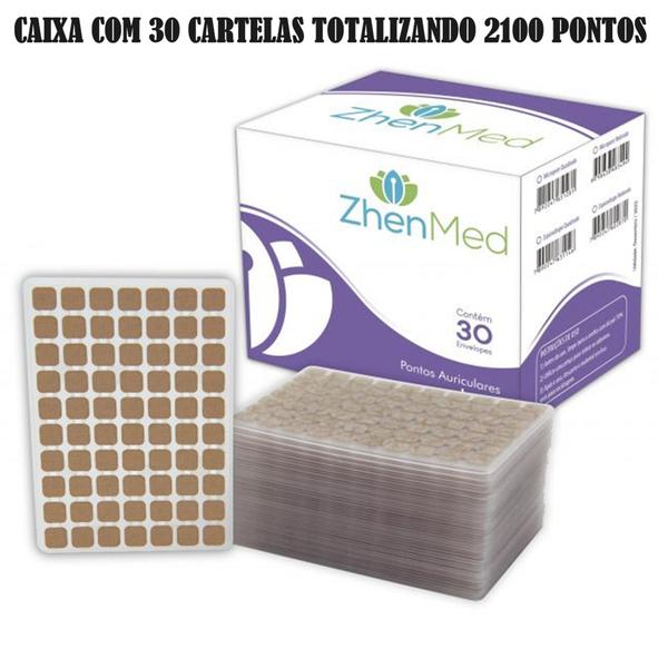 Ponto Auriculoterapia Inox Auricular C/ Micropore Caixa 30 cartelas - GoldLife - GL Imagem de Ponto Auriculoterapia Inox Auricular C/ Micropore Caixa 30 cartelas