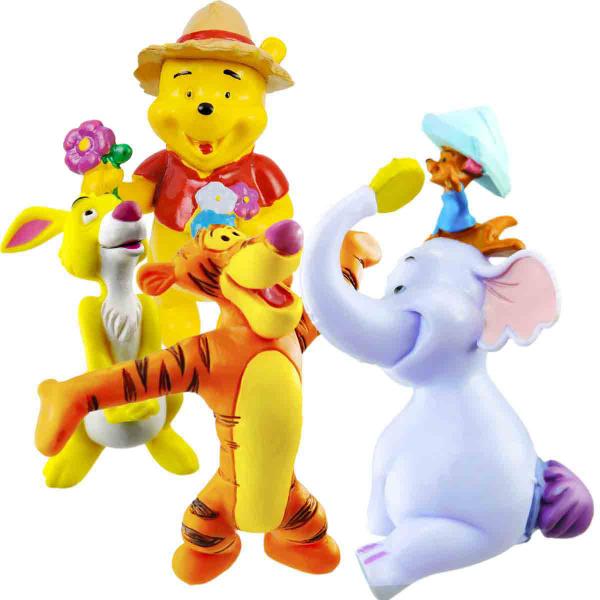 Imagem de Pooh Disney Mini Bonecos Tigrão + Abel + Elefalante + Pooh