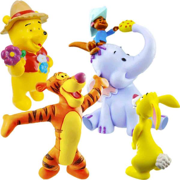 Imagem de Pooh Disney Mini Bonecos Tigrão + Abel + Elefalante + Pooh