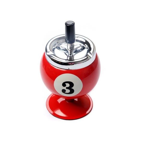 Imagem de Pool Billiard Ball Design Ashtray Creative Portable Metal Ashtray For Pool House High Quality Billiards Accessories Cinzeiros