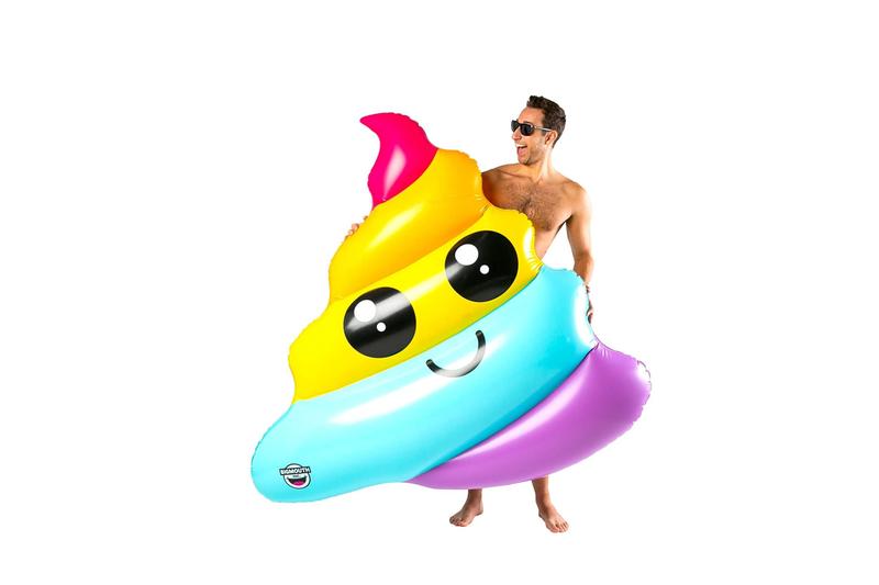 Imagem de Pool Float BigMouth Inc., cocô gigante de unicórnio arco-íris, 1,5 m