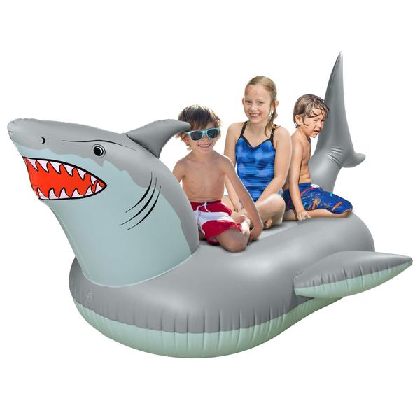 Imagem de Pool Float GoFloats 'Great White Bite' Shark inflável