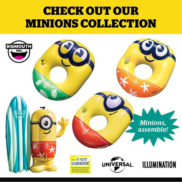 Imagem de Pool Float Raft BigMouth Minions Despicable Me 4 para crianças/adultos