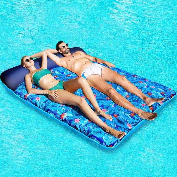 Imagem de Pool Float Raft FindUwill Oversize para 1-2 pessoas com apoio de cabeça