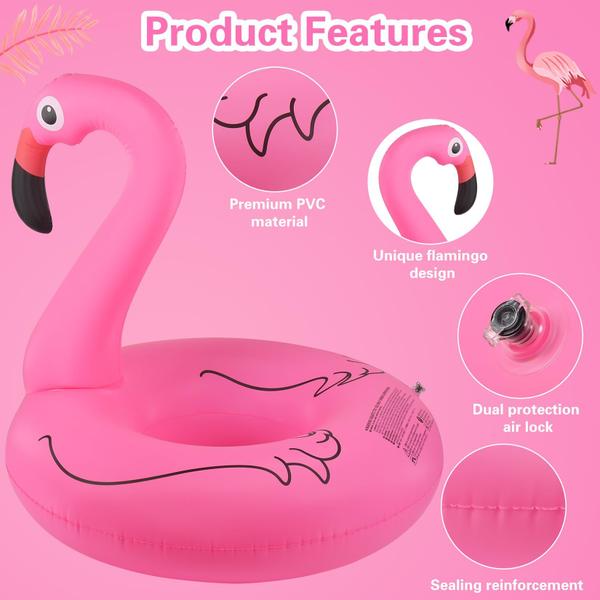 Imagem de Pool Float Sinbyuer Flamingo inflável 1,07 m para adultos