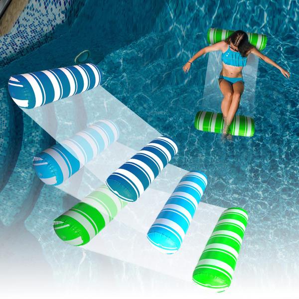 Imagem de Pool Floats BLOFUN Water Swimming Hammock, pacote com 3 unidades para adultos