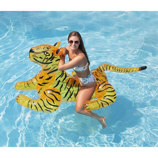 Imagem de Pool Ride-On Swimline Tiger com dimensões 185x89x89cm