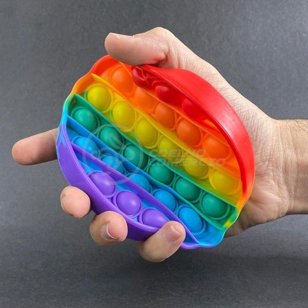 Pop It Circular Anti Stress Arco Íris - SMART BRACELET Imagem de Pop It Circular Anti Stress Arco Íris