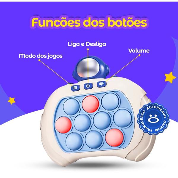 Imagem de Pop it eletronico anti stress brinquedo mini gamer infantil presente anti-stress criança astronauta