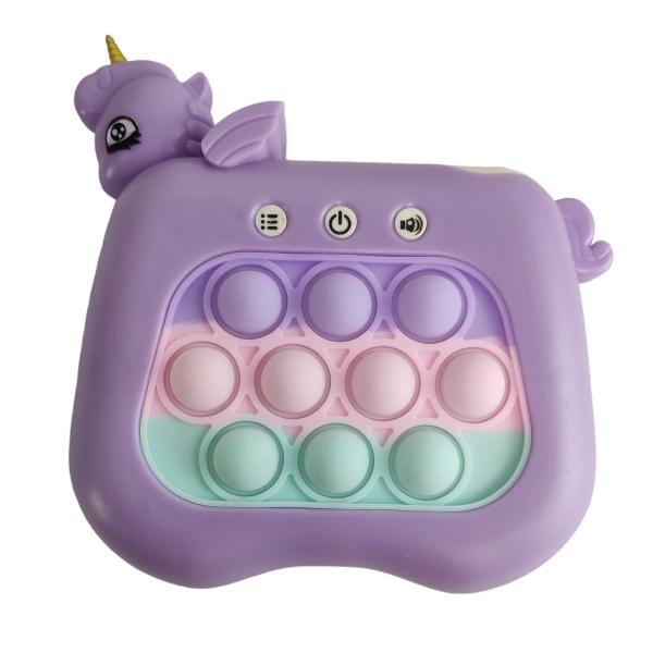 Imagem de Pop It Interativo Mini Game Unicornio 4 Modos Luzes Som Anti Estresse Fidget Sensorial Relaxante Jogos Toy Criança